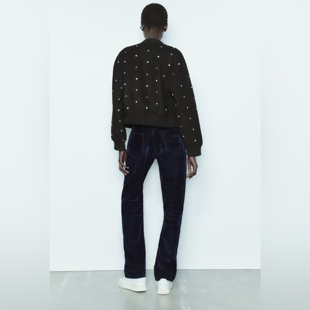 Zara Rhinestone Bomber - Picture 6 of 10